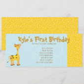 Golden Baby Giraffe Kaart (Voorkant / Achterkant)