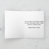 Golden Baby in kinderwagen voor Vaderdag Kaart (Binnen)