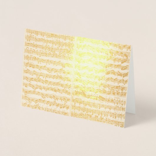 Golden Bach Chaconne Music Manuscript Folie Kaarten (Voorkant)
