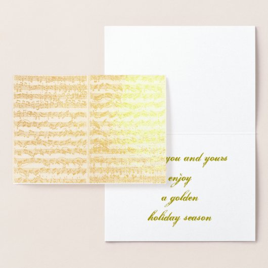 Golden Bach Chaconne Music Manuscript Folie Kaarten (Display)