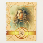 Golden Background Girl Mode Modern Elegant Planner (Voorkant)