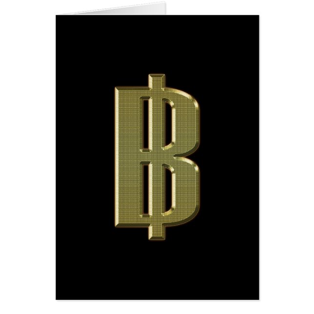 GOLDEN BAHT SIGN ฿ Thaise ฿ (Voorkant)