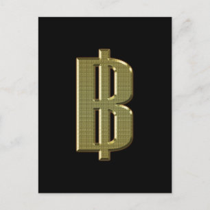 GOLDEN BAHT SIGN ฿ Thaise ฿ Briefkaart