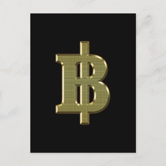 GOLDEN BAHT SIGN ฿ Thaise ฿ Briefkaart (Voorkant)