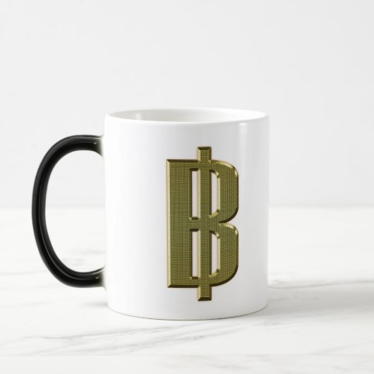 GOLDEN BAHT SIGN ฿ Thaise ฿ Magische Mok (Links)