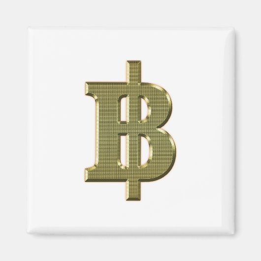 GOLDEN BAHT SIGN ฿ Thaise ฿ Magneet (Voorkant)