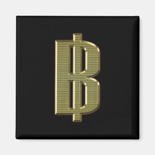 GOLDEN BAHT SIGN ฿ Thaise ฿ Magneet (Voorkant)