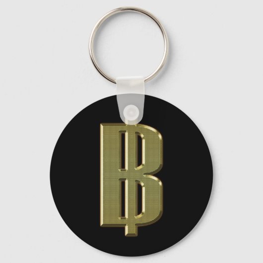 GOLDEN BAHT SIGN ฿ Thaise ฿ Sleutelhanger (Voorkant)