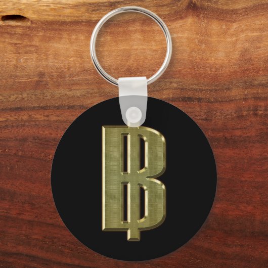 GOLDEN BAHT SIGN ฿ Thaise ฿ Sleutelhanger (Voorkant)