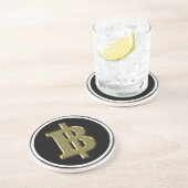 GOLDEN BAHT SIGN ฿ Thaise ฿ Zandsteen Onderzetter (Zijkant)