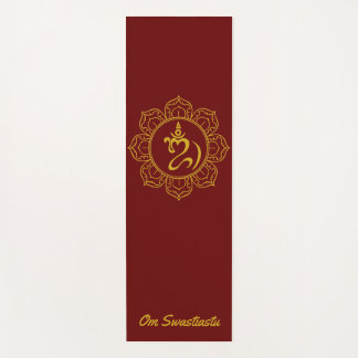 Golden Balinese Om met Lotus Yoga Mat