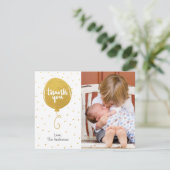 Golden Balloon handgetekend Foto Bedankkaart (Staand voorkant)