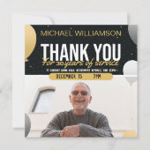 Golden Balloon Retirement Party Photo Invitation (Voorkant)