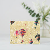 Golden Balloons Briefkaart (Staand voorkant)