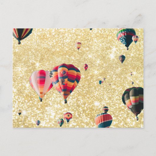 Golden Balloons Briefkaart (Voorkant)