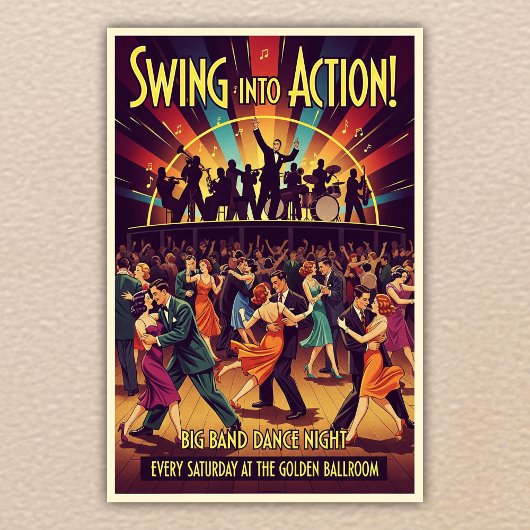 Golden Ballroom Big Band Dansnacht Poster