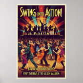 Golden Ballroom Big Band Dansnacht Poster (Voorkant)