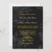 Golden Bamboe Monogram Wedding Invites Kaart (Achterkant)