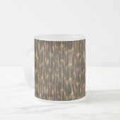 Golden Bamboo Natuur Pattern Matglas Koffiemok (Voorkant links)