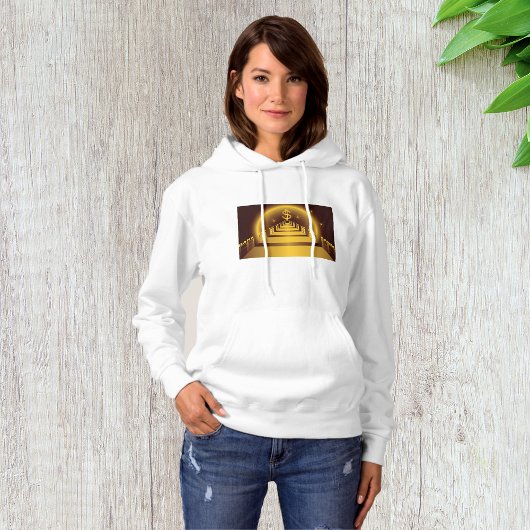 Golden Bank Corridor Glowing Dollar Finance Hoodie