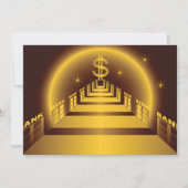 Golden Bank Corridor Glowing Dollar Finance Kaart (Voorkant)