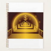 Golden Bank Corridor Glowing Dollar Finance Planner (Voorkant)