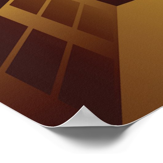 Golden Bank Corridor Glowing Dollar Finance Poster (Hoek)