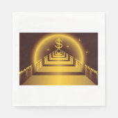 Golden Bank Corridor Glowing Dollar Finance Servet (Voorkant)