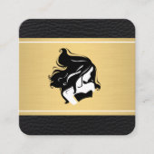 Golden Bar Leather Beauful Woman Appointment Afsprakenkaartje (Voorkant)