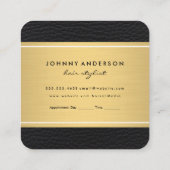 Golden Bar Leather Beauful Woman Appointment Afsprakenkaartje (Achterkant)