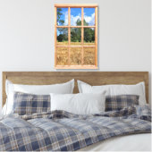 Golden Barley Field 3D Effect Uitzicht Afbeelding Canvas Afdruk (Insitu (Slaapkamer))