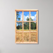 Golden Barley Field 3D Effect Uitzicht Afbeelding Canvas Afdruk (Voorkant)