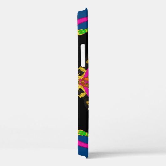 golden barok-, ketting- en gordelpatroon Case-Mate iPhone case (Achterkant / Rechts)