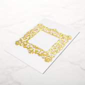  Golden Barokonblanco Lijst Folie Uitnodiging (Gedraaid)