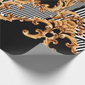 Golden baroksierbloem cadeaupapier (Hoek)