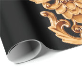 Golden baroksierbloem cadeaupapier (Rol Hoek)