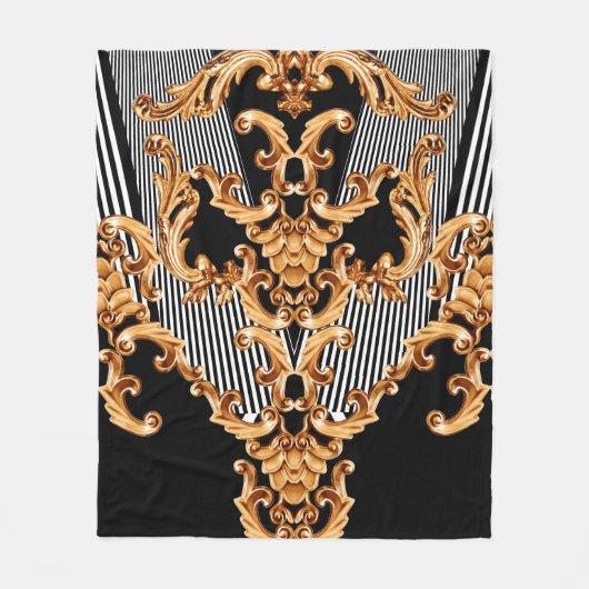 Golden baroksierbloem fleece deken (Voorkant)