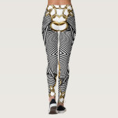 Golden Baroque: Elegant kettingen Ornament Leggings (Achterkant)