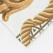 Golden Baroque: Luxe Ornament Design. Fleece Deken (Hoek)