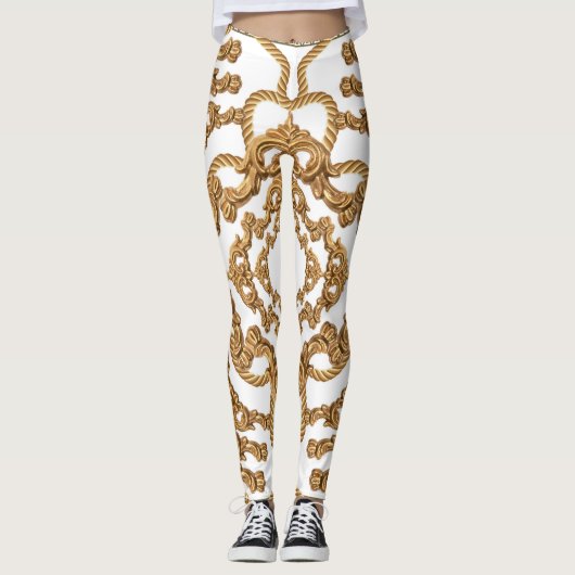 Golden Baroque: Luxe Ornament Design. Leggings (Voorkant)