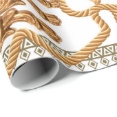 Golden Baroque Ornament. Goudcartouche, goudlittek Cadeaupapier (Rol Hoek)