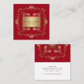 Golden Baroque. Tekst. Vierkante Visitekaartje (Voorkant / Achterkant)