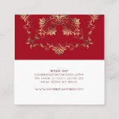 Golden Baroque. Tekst. Vierkante Visitekaartje (Achterkant)