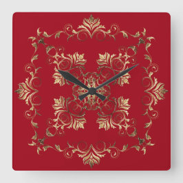 Golden Baroque. Vierkante Klok