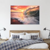 Golden Barrel Coastal Fotorealistische Digitale Ku Canvas Afdruk (Insitu (Slaapkamer))