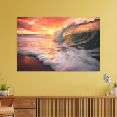 Golden Barrel Coastal Fotorealistische Digitale Ku Canvas Afdruk (Insitu (Woonkamer))