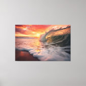 Golden Barrel Coastal Fotorealistische Digitale Ku Canvas Afdruk (Voorkant)