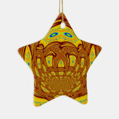 Golden Baseball Glove Keramisch Ornament (Rechts)