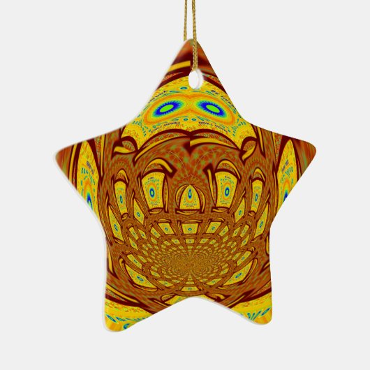 Golden Baseball Glove Keramisch Ornament (Rechts)