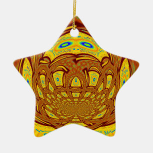 Golden Baseball Glove Keramisch Ornament